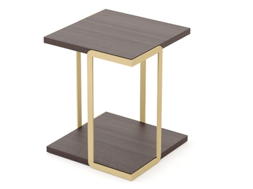 BRIDGE - Square eucalyptus side table by Stylish Club - view 3